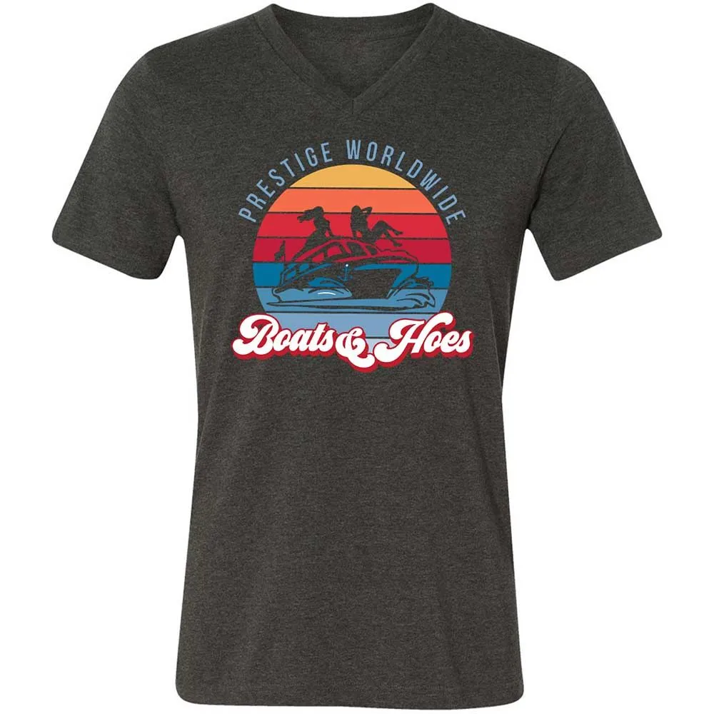 Unisex V-Neck T-Shirt - XWS4Z1VS - Dark Grey Heather - 8