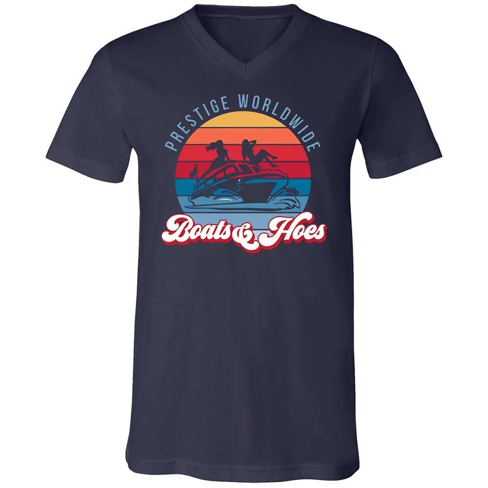Unisex V-Neck T-Shirt - XWS4Z1VS - Navy - 12