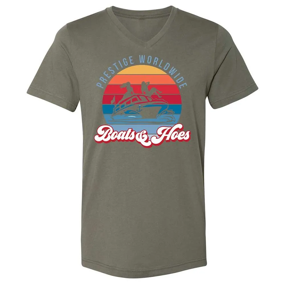 Unisex V-Neck T-Shirt - XWS4Z1VS - Military Green - 15