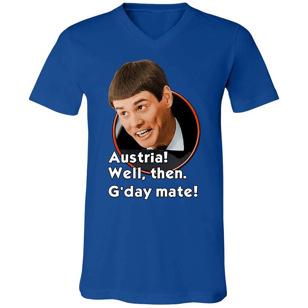 Unisex V-Neck T-Shirt - H6QKQU3V - True Royal - 3