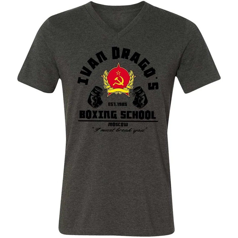 Unisex V-Neck T-Shirt - X71SPMUC - Dark Grey Heather - 8