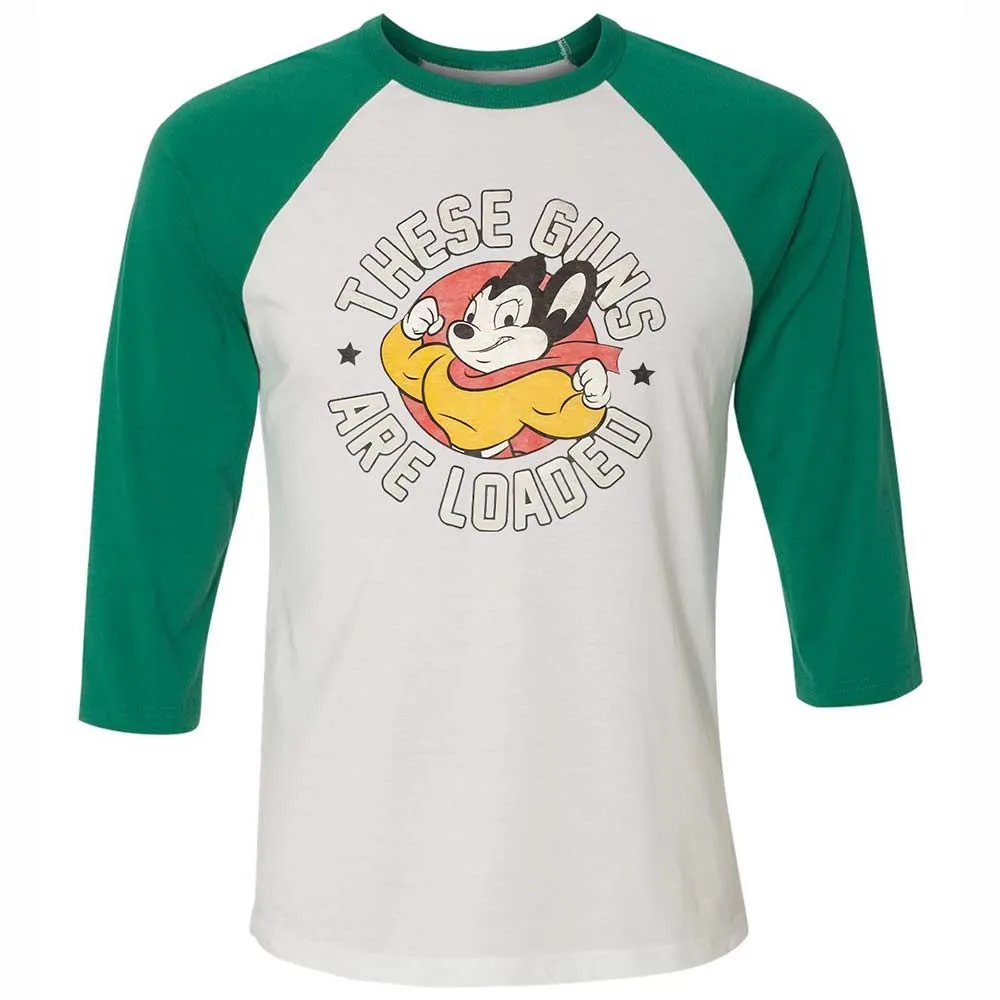 Unisex 3/4 Baseball Tee - AG9EM1CT - White/Kelly - 6