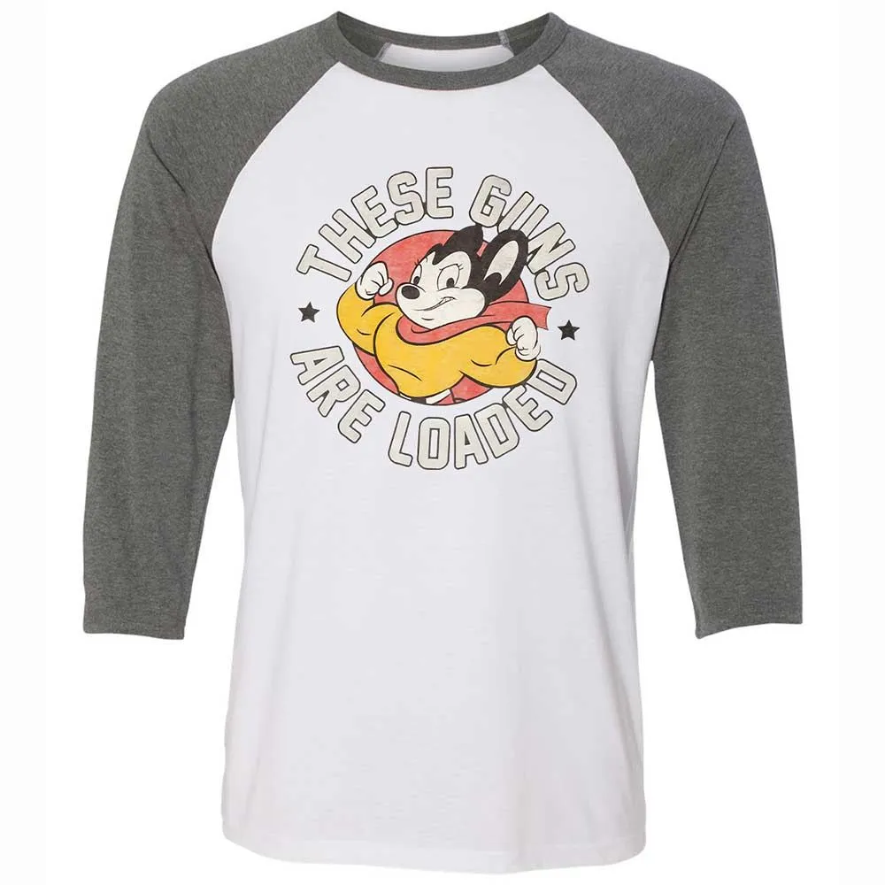 Unisex 3/4 Baseball Tee - AG9EM1CT - White/Deep Heather - 11