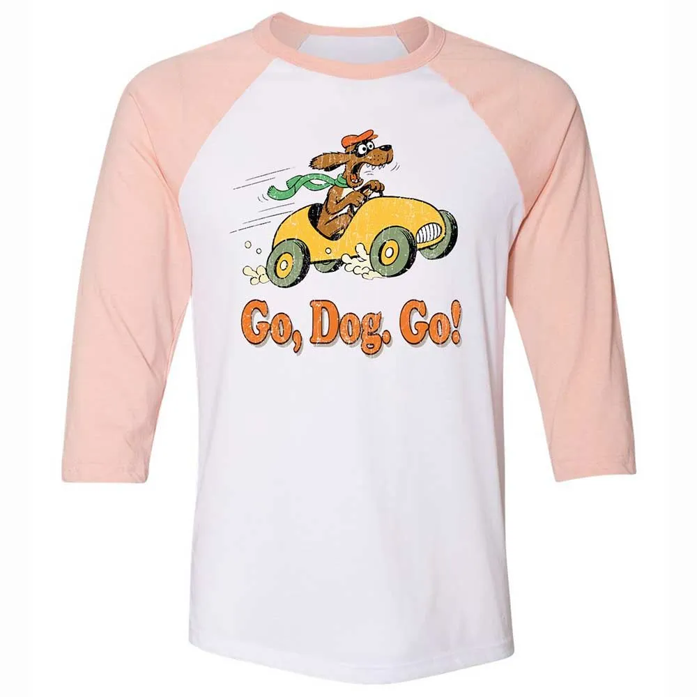 Unisex 3/4 Baseball Tee - L848D3ZR - White/Heather Peach - 5