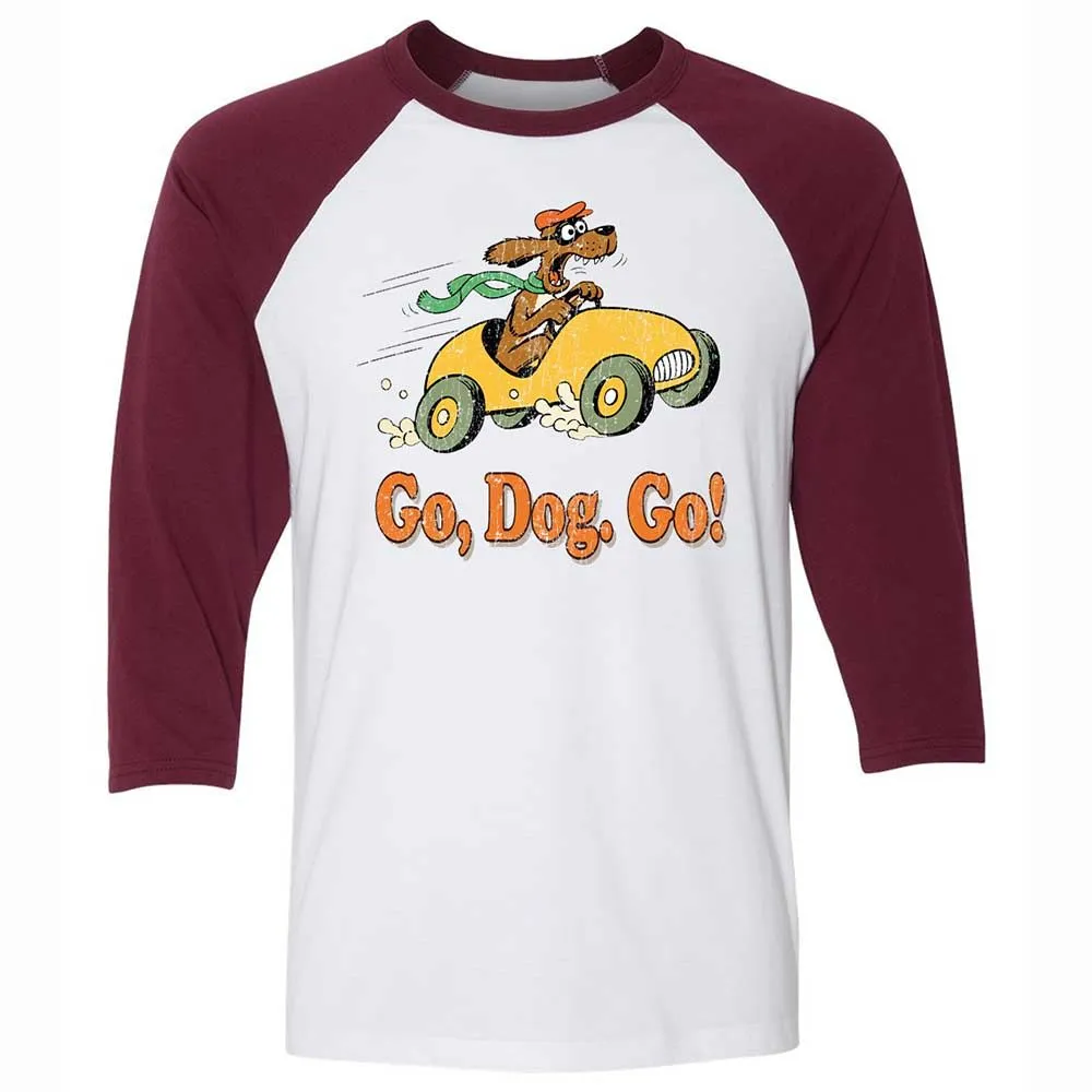 Unisex 3/4 Baseball Tee - L848D3ZR - White/Maroon - 7