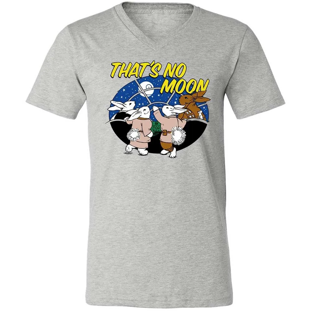 Unisex V-Neck T-Shirt - White - Athletic Heather - 2