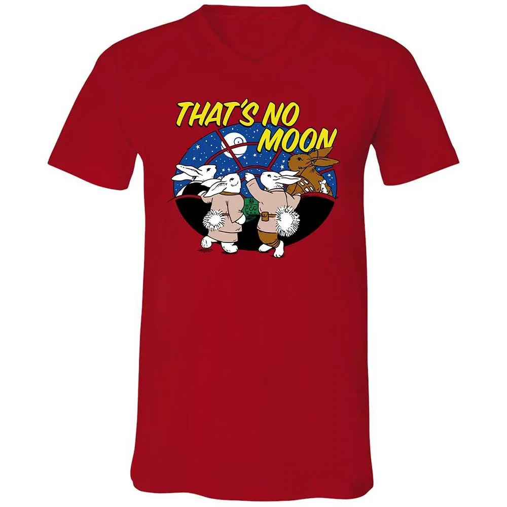 Unisex V-Neck T-Shirt - White - Red - 5