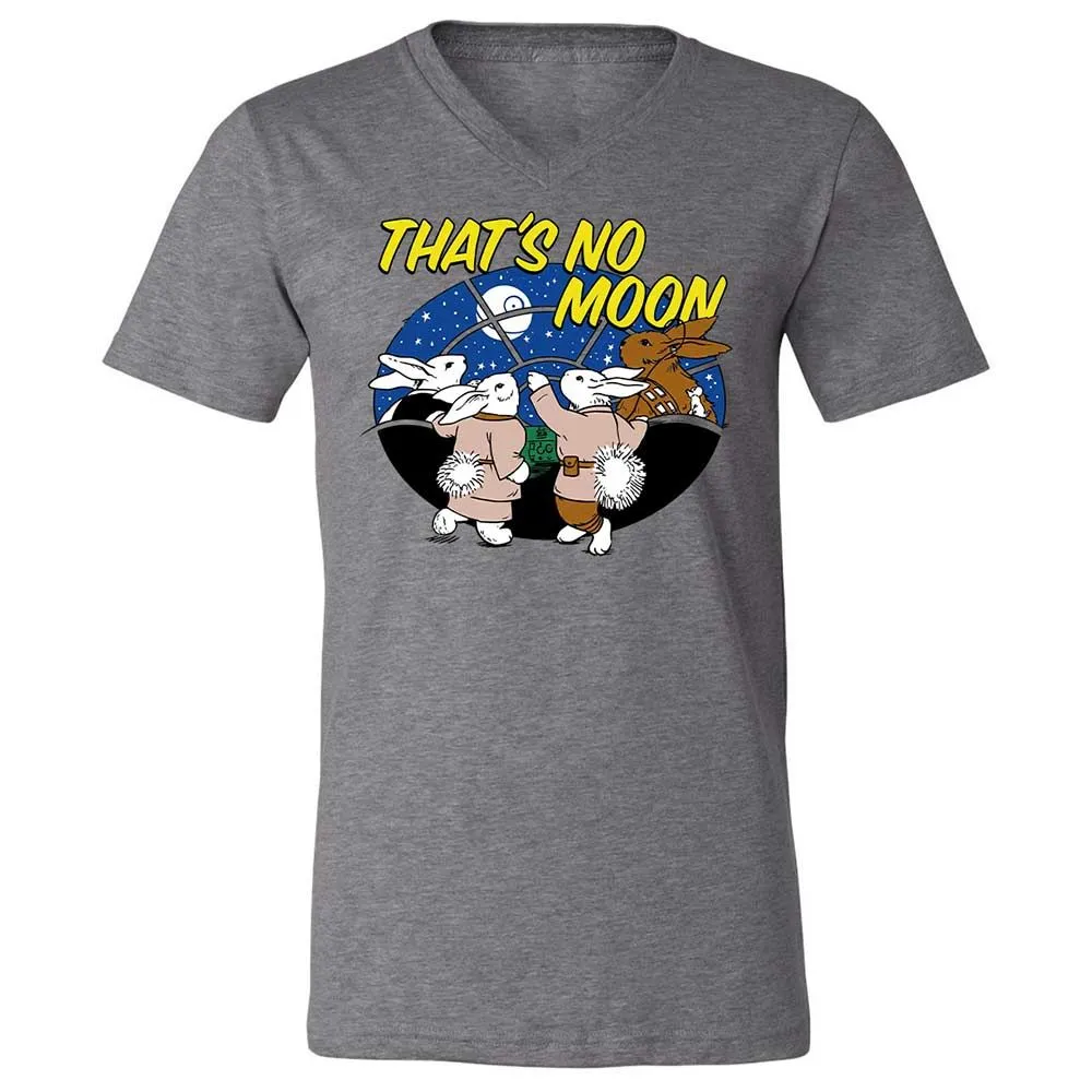 Unisex V-Neck T-Shirt - White - Deep Heather - 9