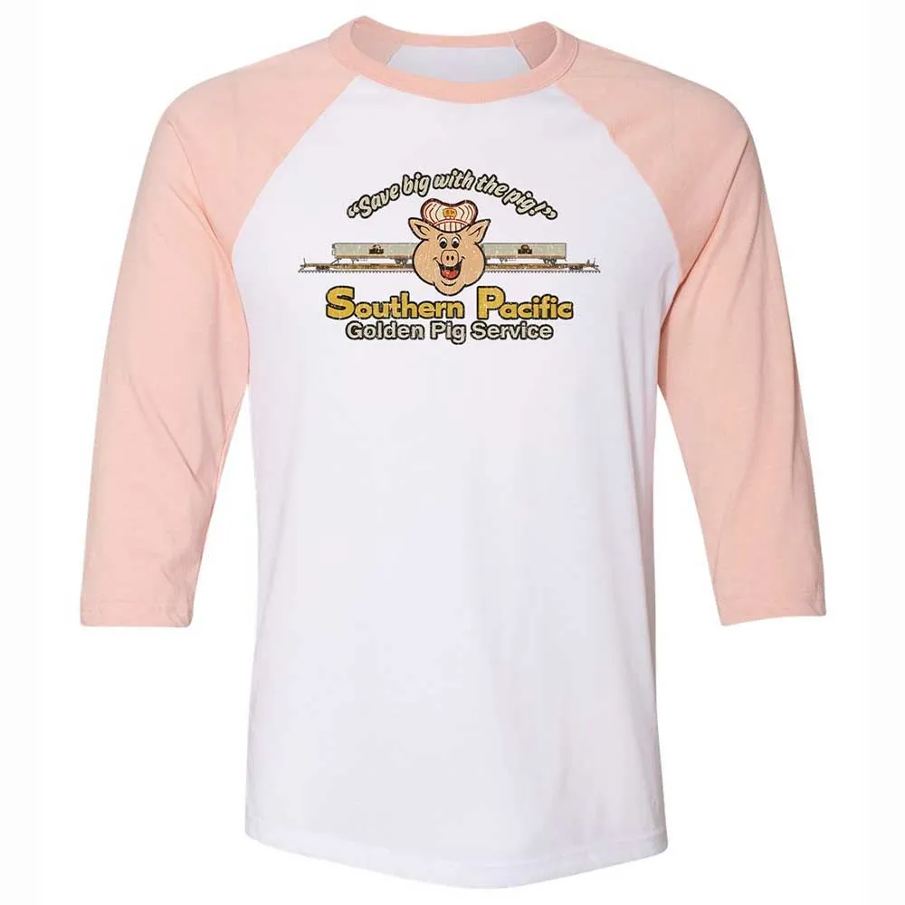 Unisex 3/4 Baseball Tee - 5N9WTPJJ - White/Heather Peach - 5