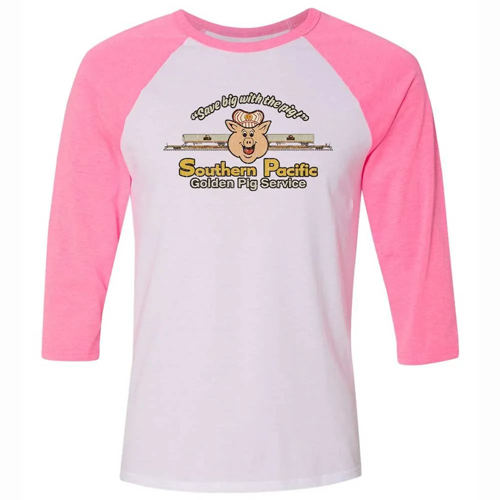 Unisex 3/4 Baseball Tee - 5N9WTPJJ - White/Neon Pink - 12
