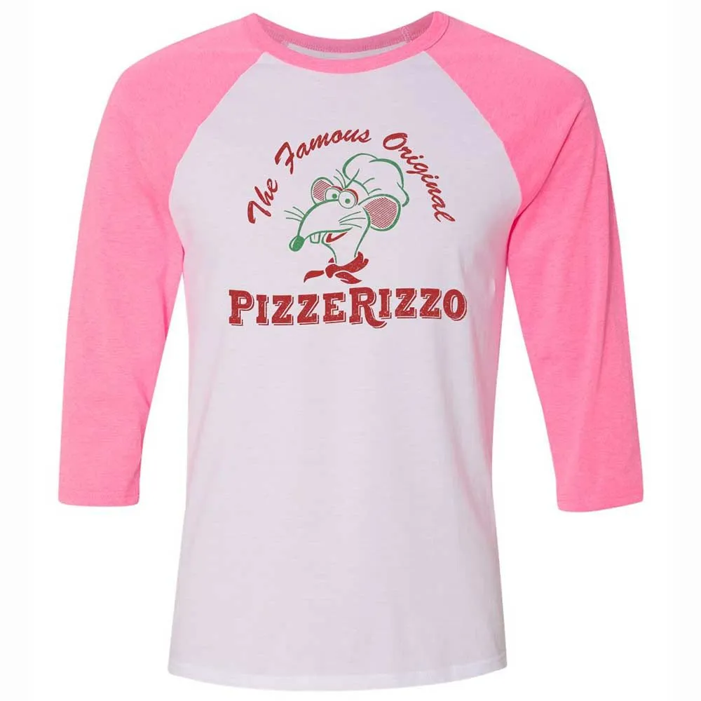 Unisex 3/4 Baseball Tee - LTVY6D3H - White/Neon Pink - 12