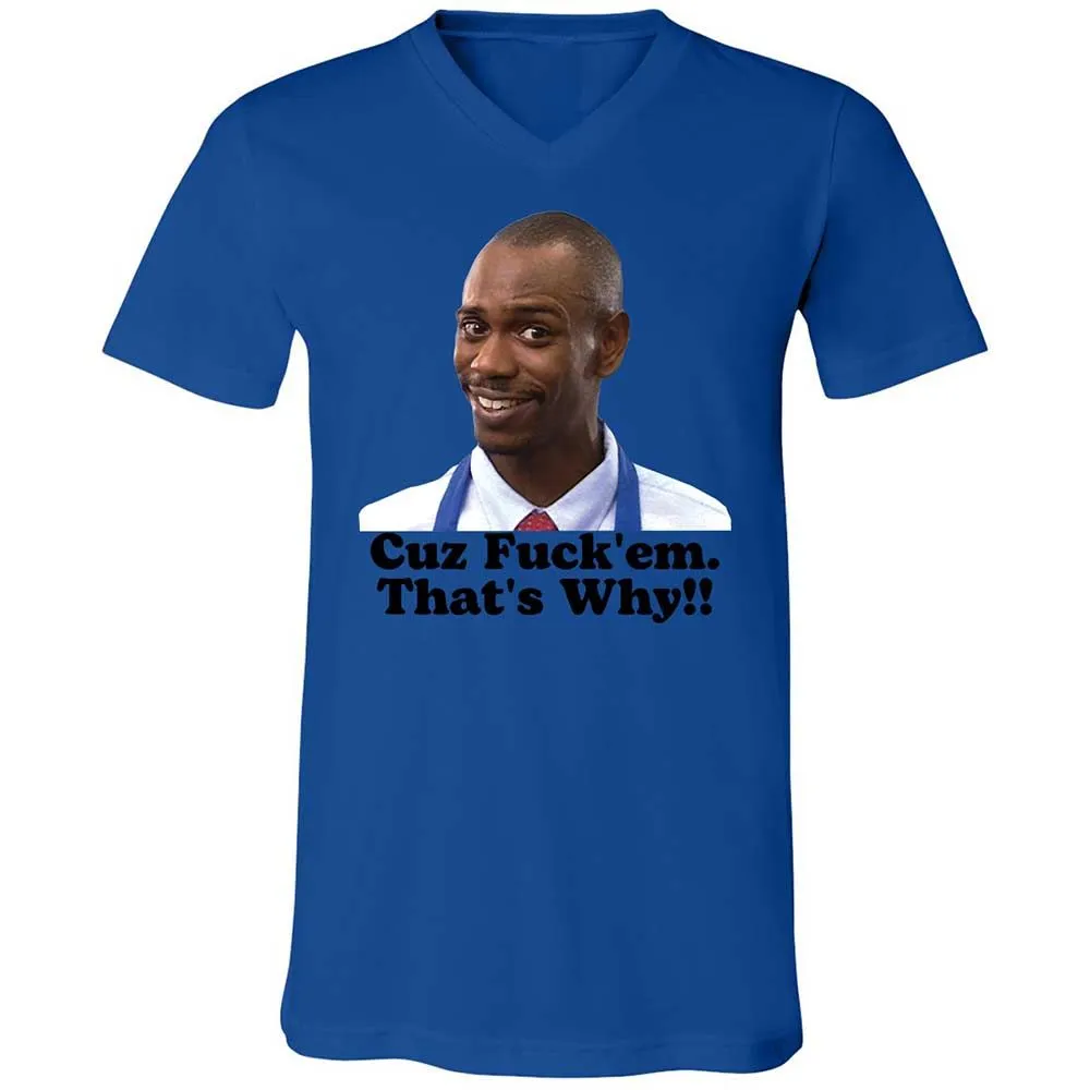 Unisex V-Neck T-Shirt - 3CCZWHEV - True Royal - 3