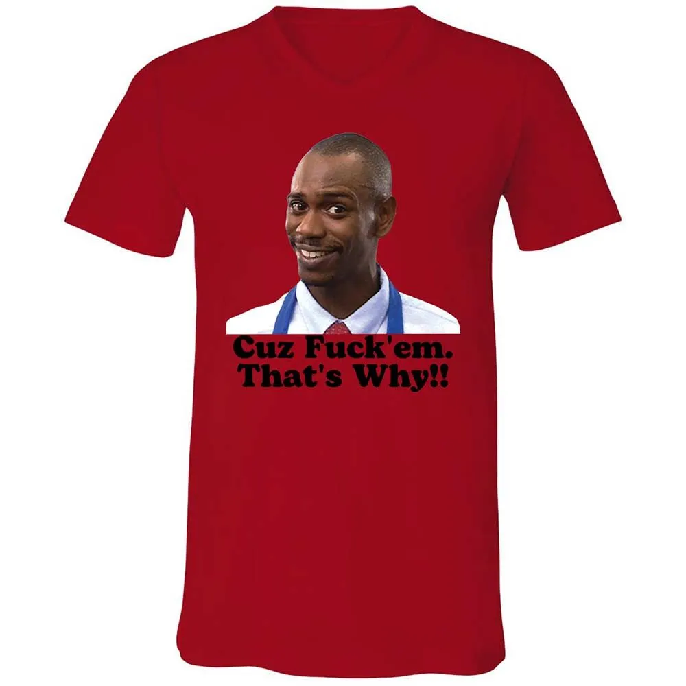 Unisex V-Neck T-Shirt - 3CCZWHEV - Red - 5