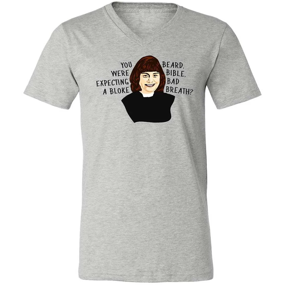 Unisex V-Neck T-Shirt - ZQ4ULL2D - Athletic Heather - 2