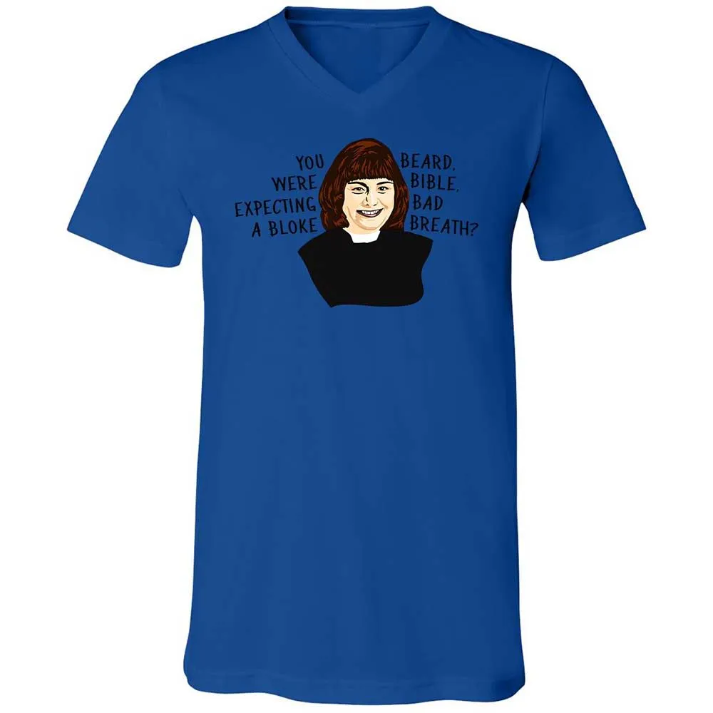 Unisex V-Neck T-Shirt - ZQ4ULL2D - True Royal - 3