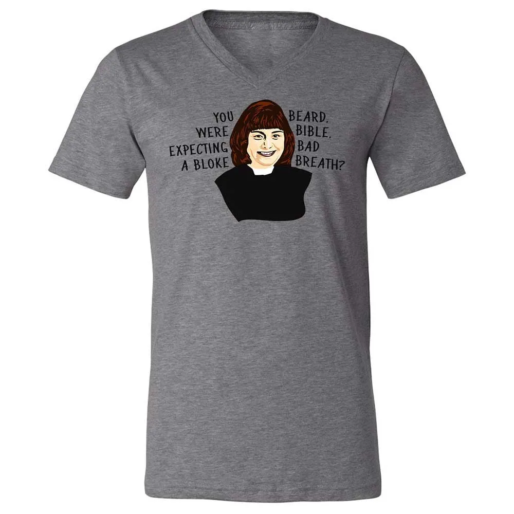 Unisex V-Neck T-Shirt - ZQ4ULL2D - Deep Heather - 9