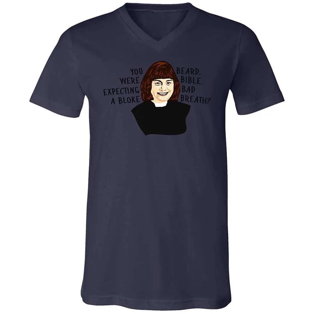 Unisex V-Neck T-Shirt - ZQ4ULL2D - Navy - 12