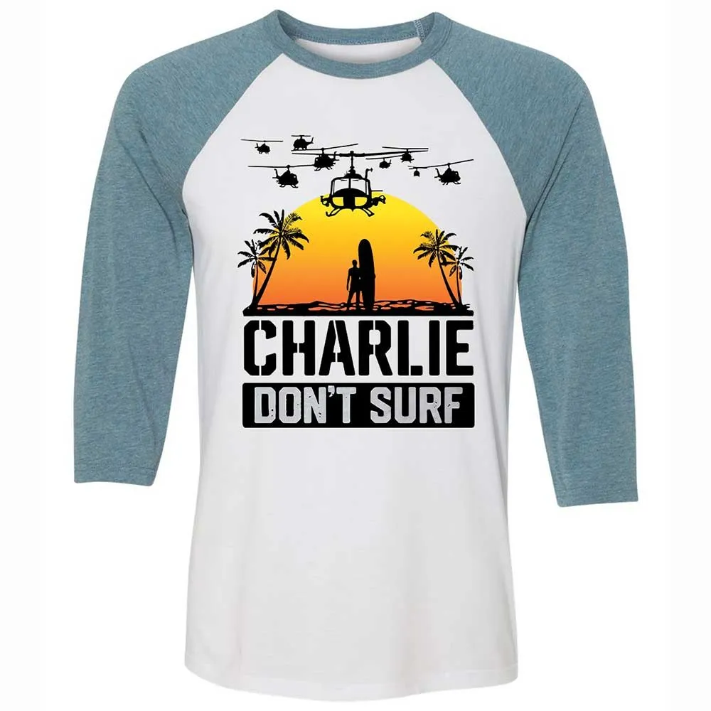 Unisex 3/4 Baseball Tee - NMUNPNTJ - White/Denim - 3
