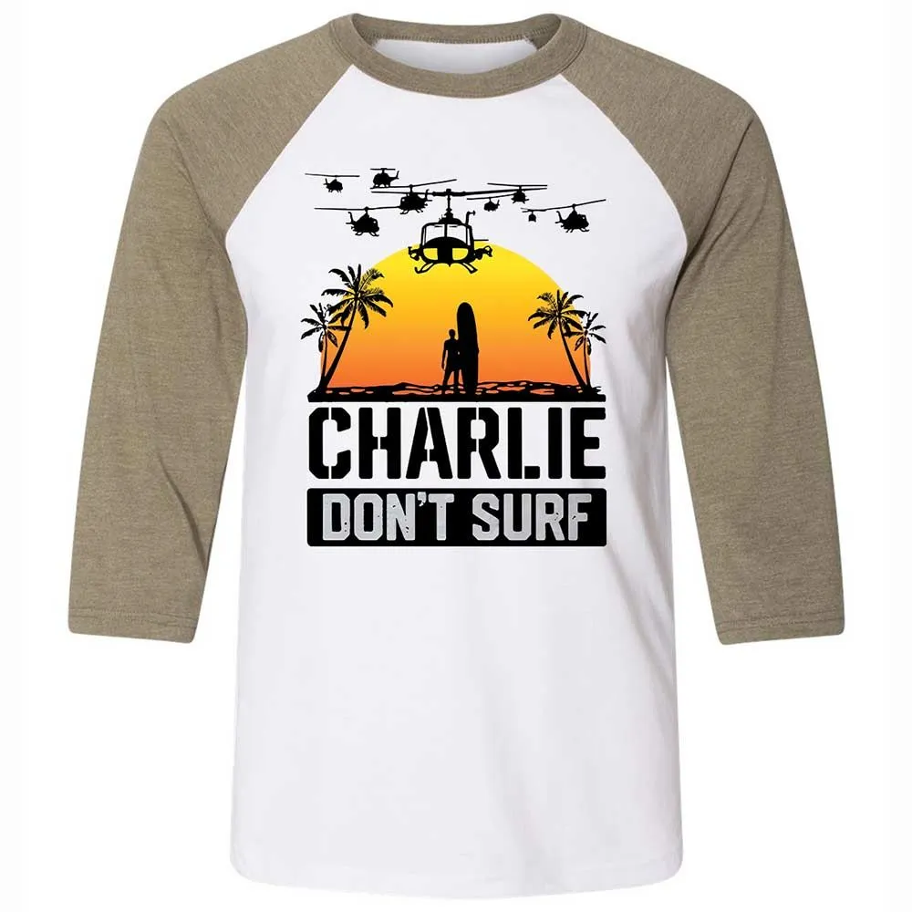 Unisex 3/4 Baseball Tee - NMUNPNTJ - White/Heather Olive - 4