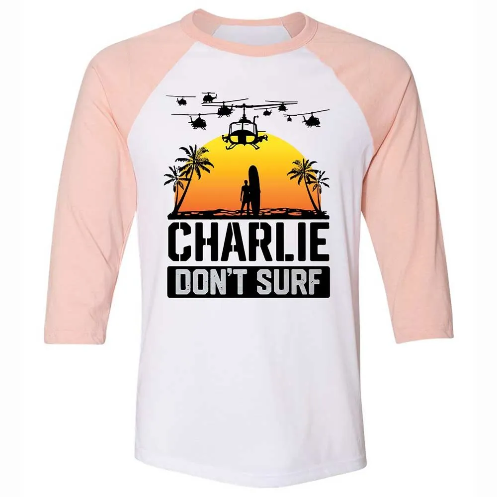 Unisex 3/4 Baseball Tee - NMUNPNTJ - White/Heather Peach - 5