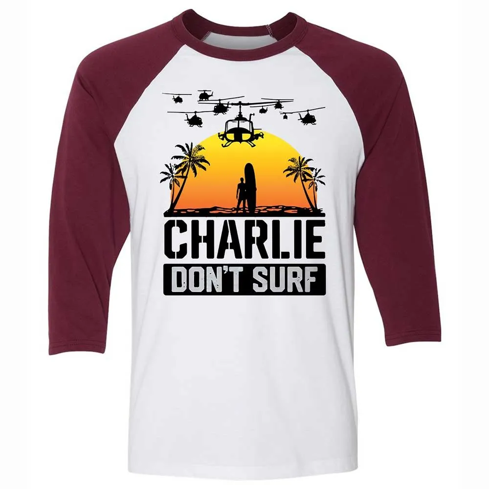 Unisex 3/4 Baseball Tee - NMUNPNTJ - White/Maroon - 7