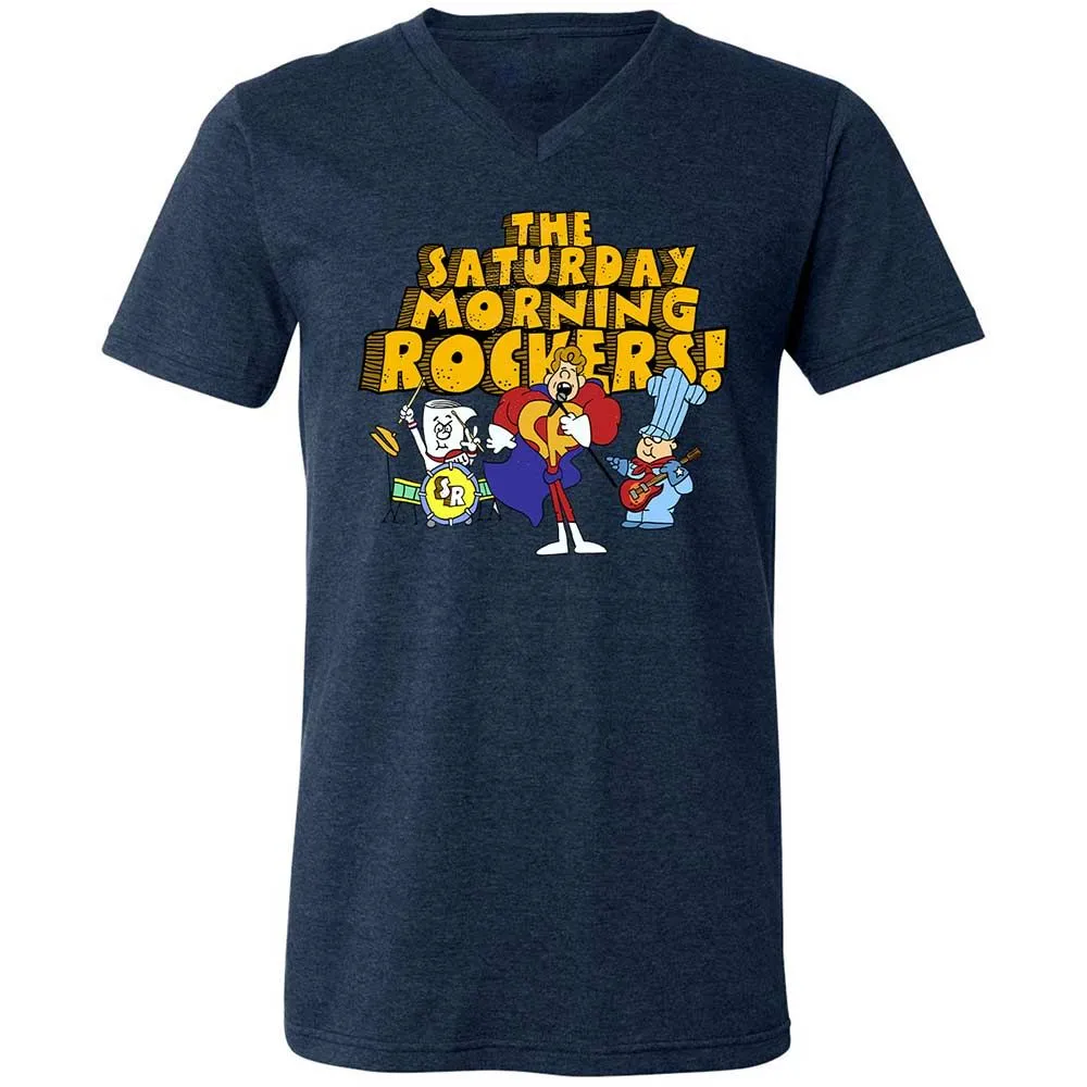 Unisex V-Neck T-Shirt - GB2ZY9D8 - Heather Navy - 13