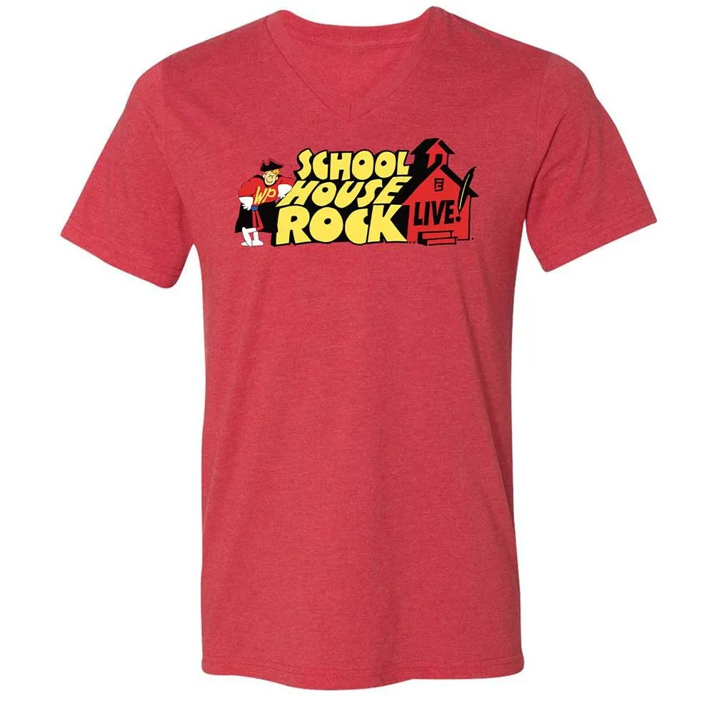 Unisex V-Neck T-Shirt - EWRLL12S - Heather Red - 6