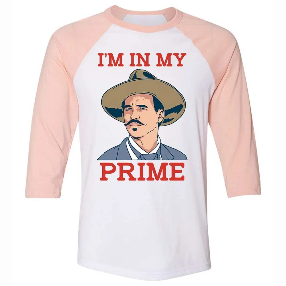 Unisex 3/4 Baseball Tee - 3KWRY2DQ - White/Heather Peach - 5