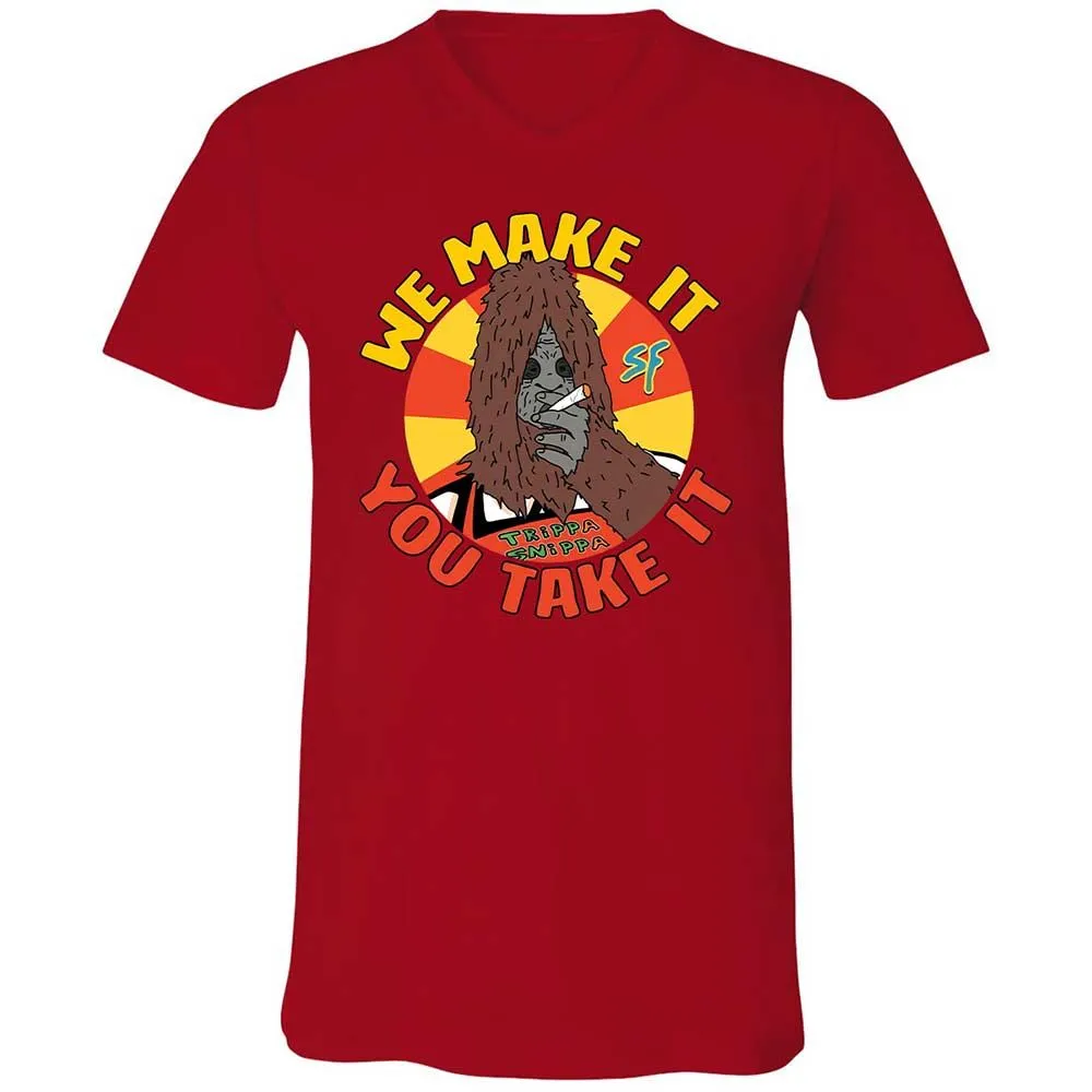 Unisex V-Neck T-Shirt - H43PUMHM - Red - 5