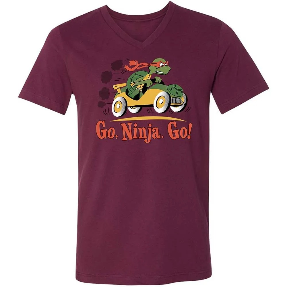 Unisex V-Neck T-Shirt - Z5DSMUE8 - Maroon - 14