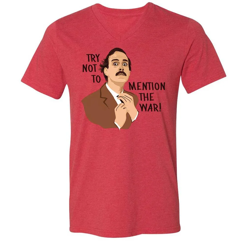 Unisex V-Neck T-Shirt - ZZZSSWFB - Heather Red - 6