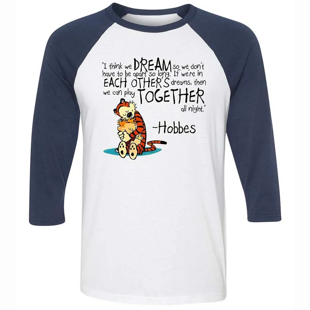 Calvin Hobbes Dreams - White/Navy - 8