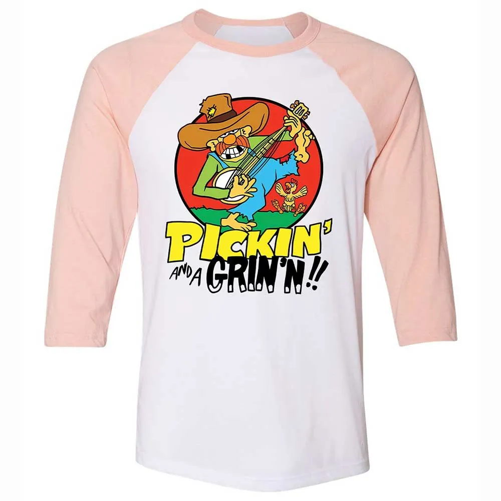 Pickin' and a Grinnin - White/Heather Peach - 5