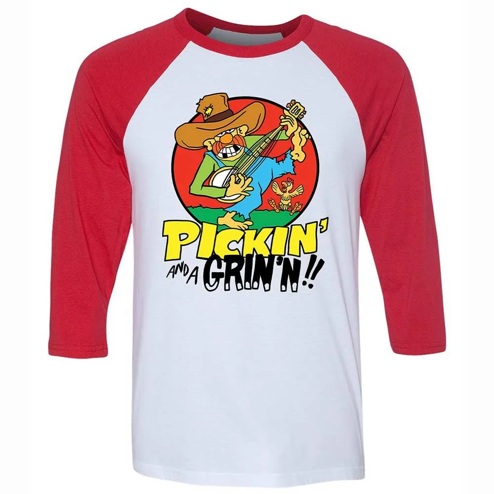 Pickin' and a Grinnin - White/Red - 9