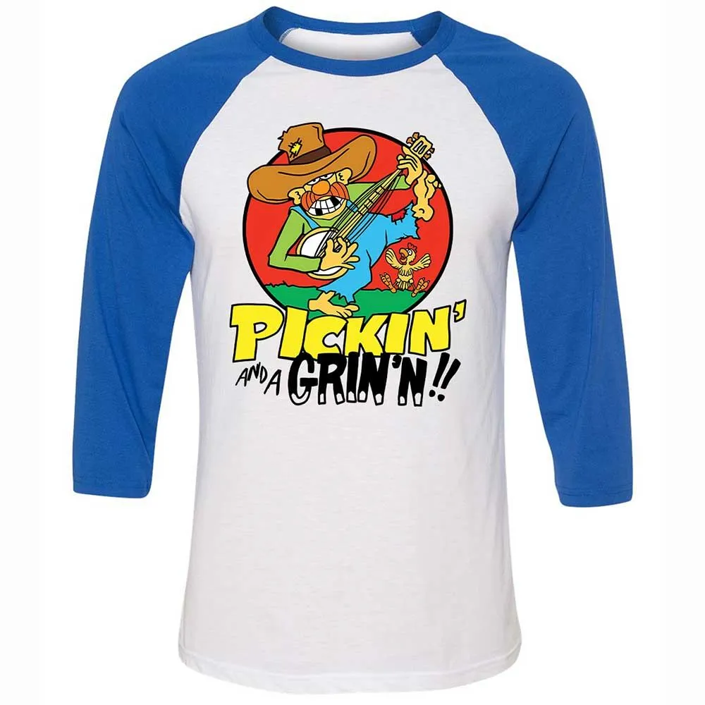 Pickin' and a Grinnin - White/True Royal - 10