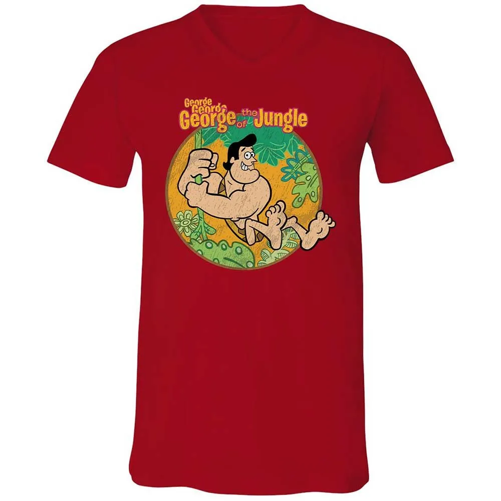 Unisex V-Neck T-Shirt - CK6KDF6D - Red - 5