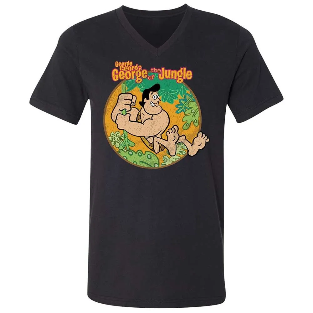 Unisex V-Neck T-Shirt - CK6KDF6D - Black - 11