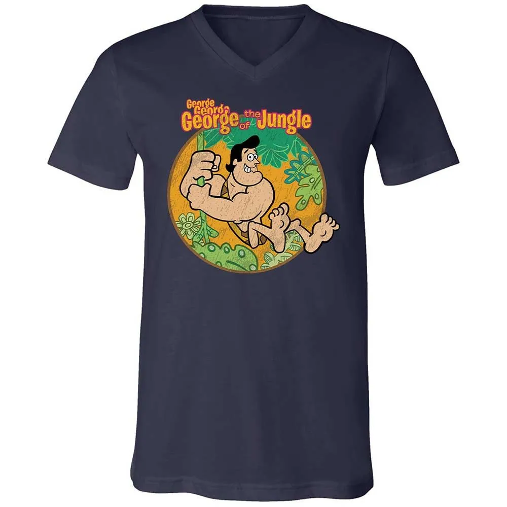 Unisex V-Neck T-Shirt - CK6KDF6D - Navy - 12