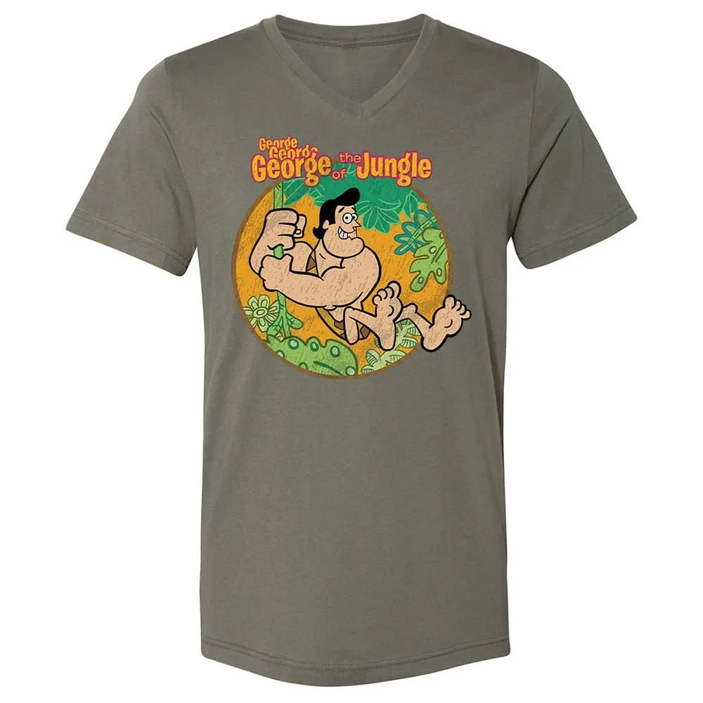 Unisex V-Neck T-Shirt - CK6KDF6D - Military Green - 15