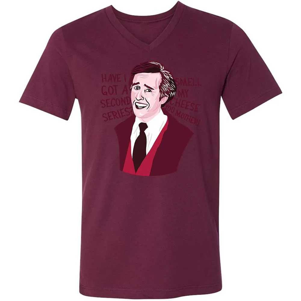 Unisex V-Neck T-Shirt - TTN1YEZG - Maroon - 14