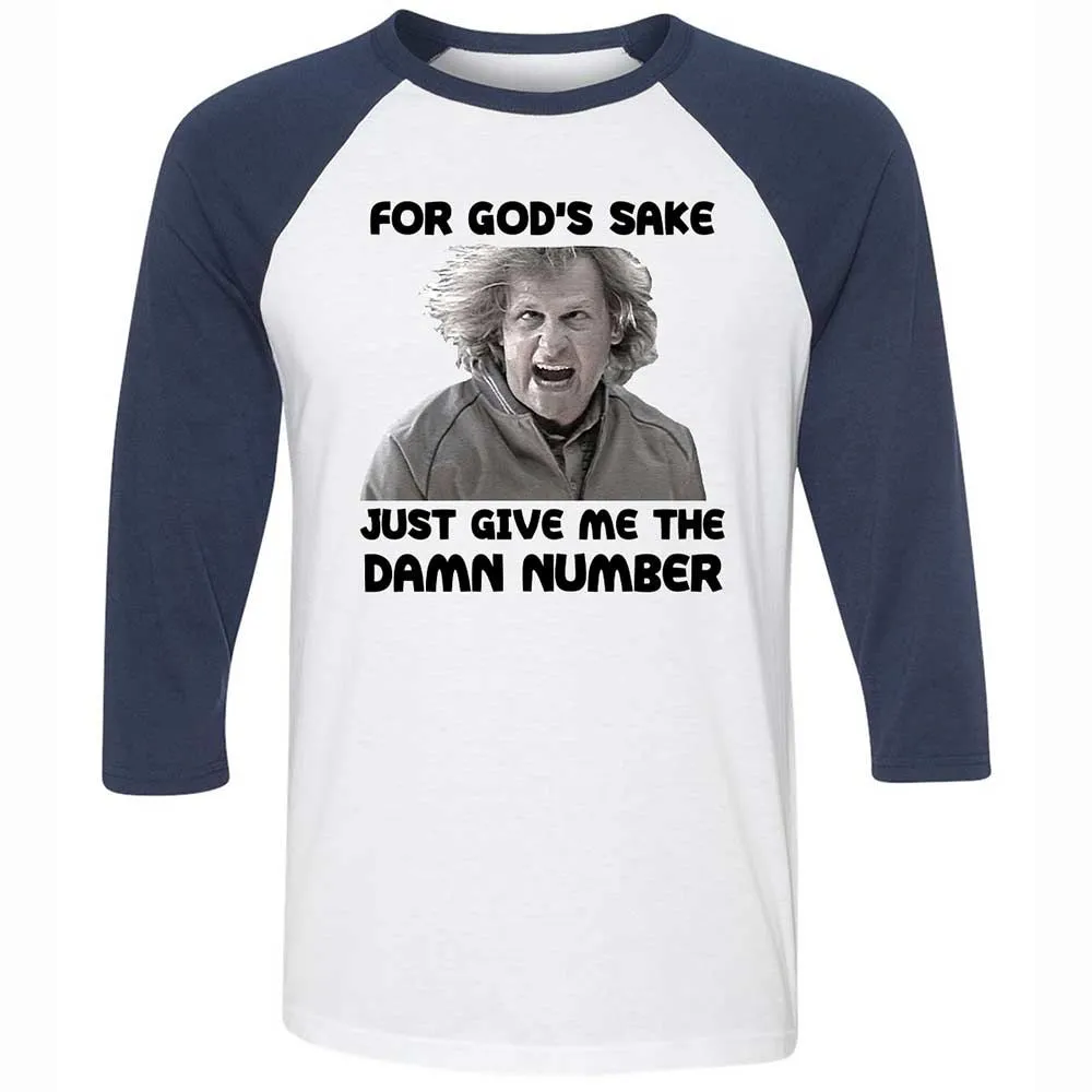 Unisex 3/4 Baseball Tee - GUUEC8G7 - White/Navy - 8