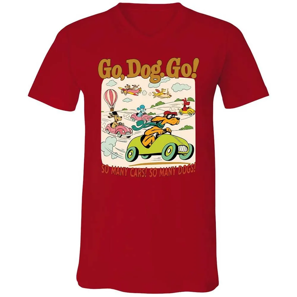 Unisex V-Neck T-Shirt - 1YXVMM7J - Red - 5
