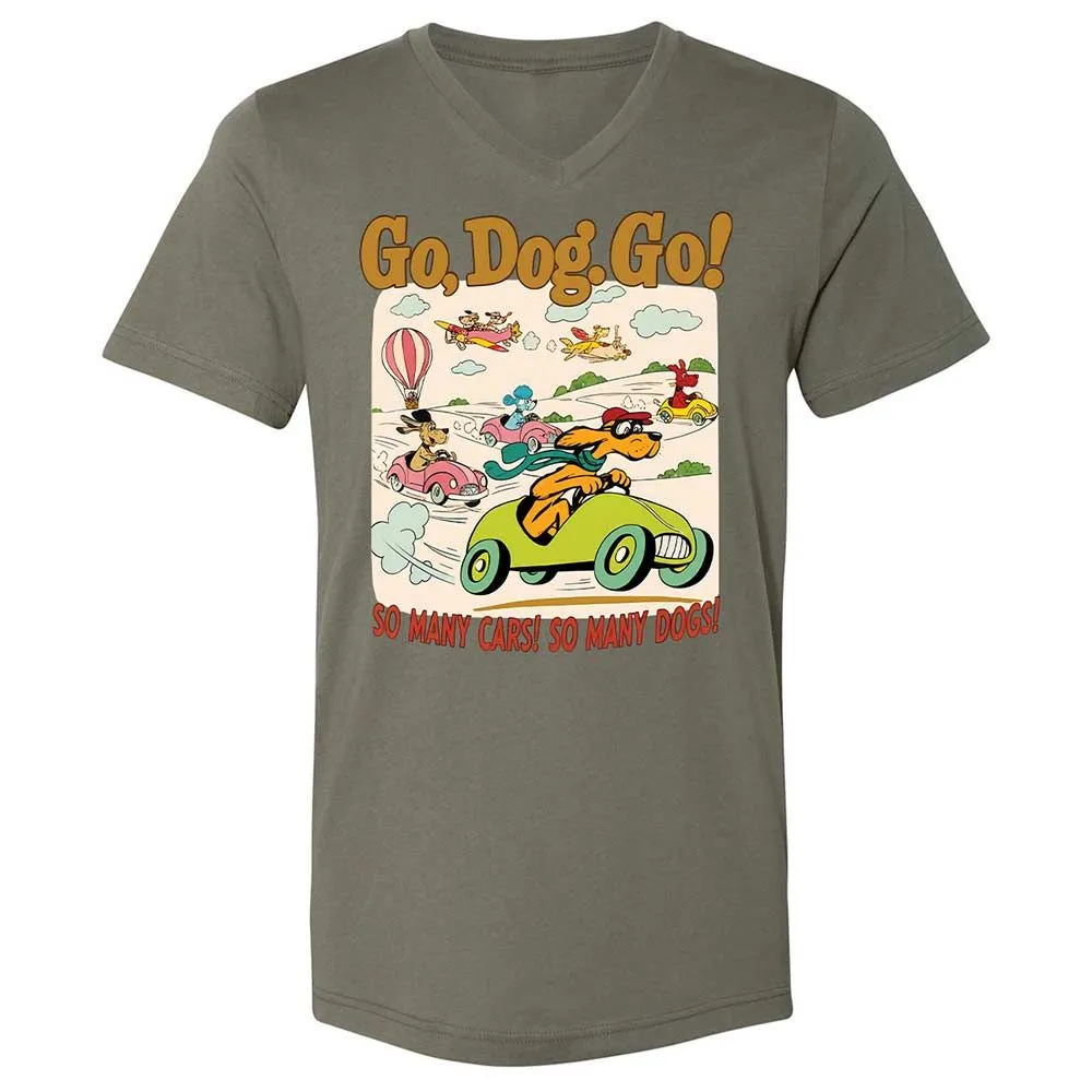 Unisex V-Neck T-Shirt - 1YXVMM7J - Military Green - 15