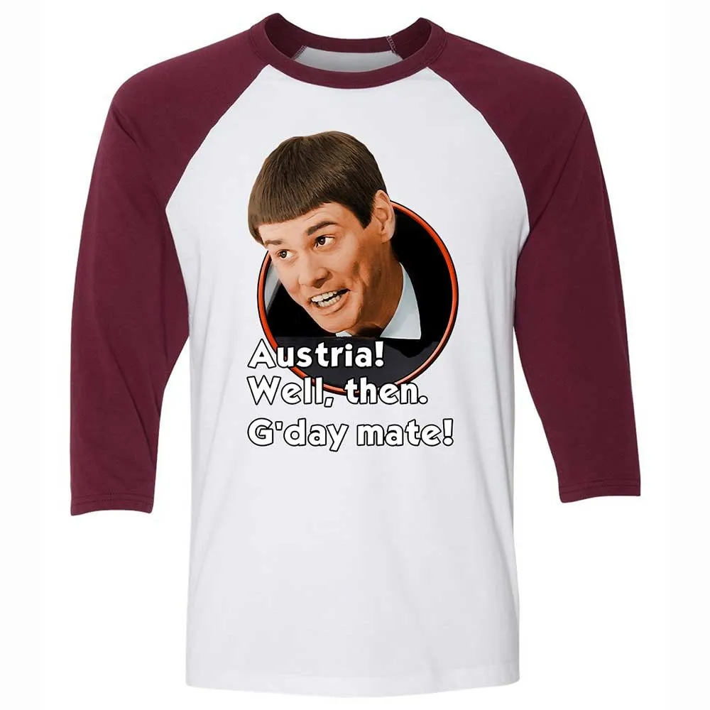 Unisex 3/4 Baseball Tee - H3QY34GT - White/Maroon - 7