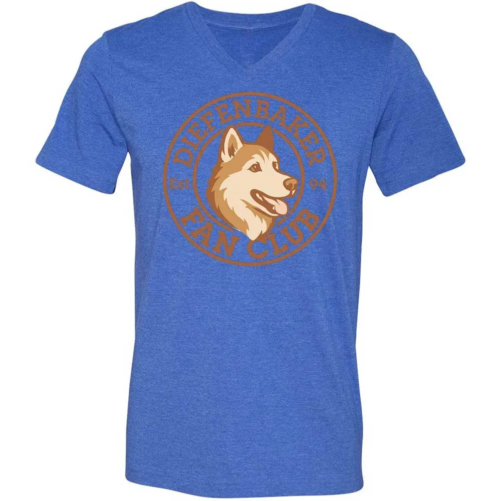 Unisex V-Neck T-Shirt - RFMCS77Z - Heather True Royal - 4