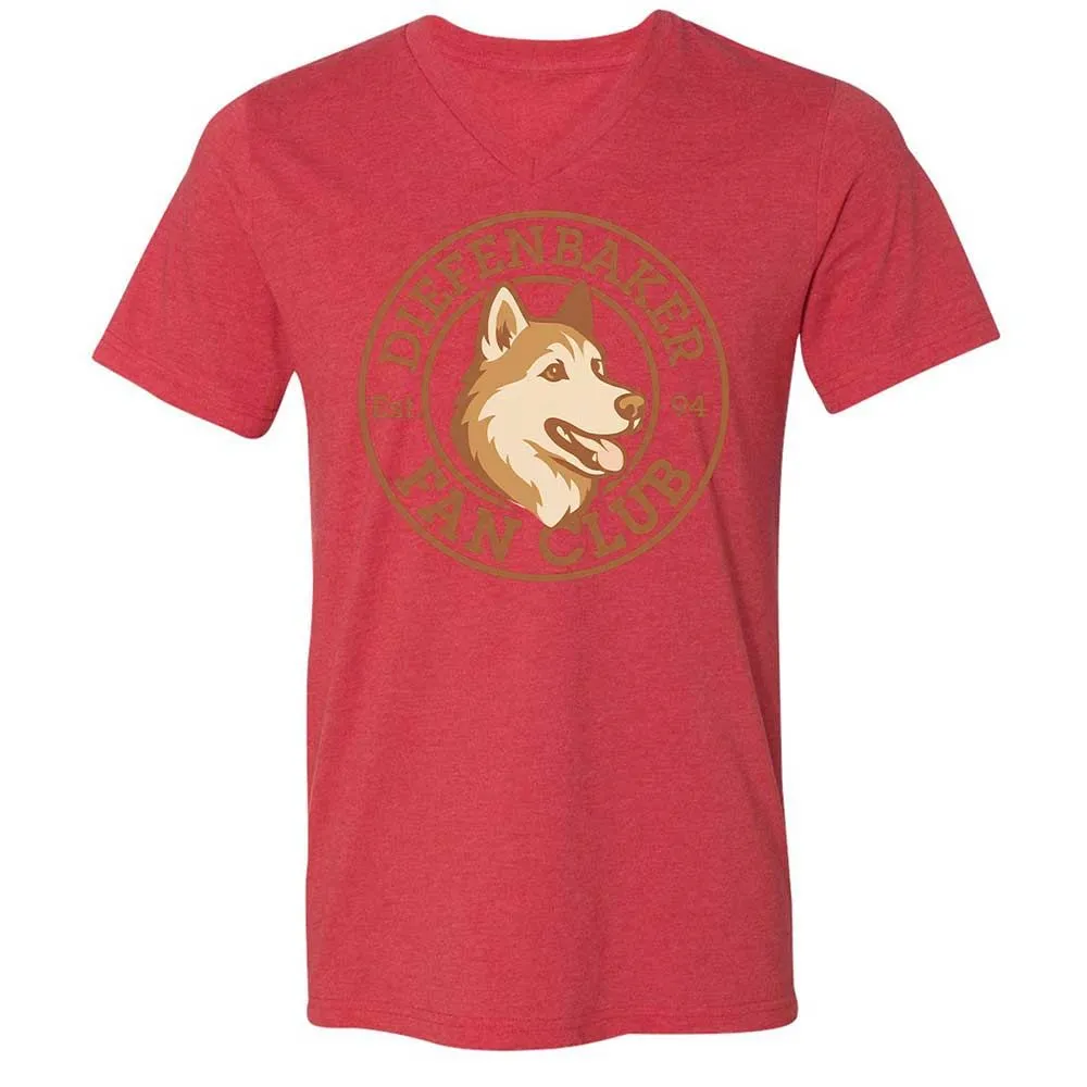 Unisex V-Neck T-Shirt - RFMCS77Z - Heather Red - 6