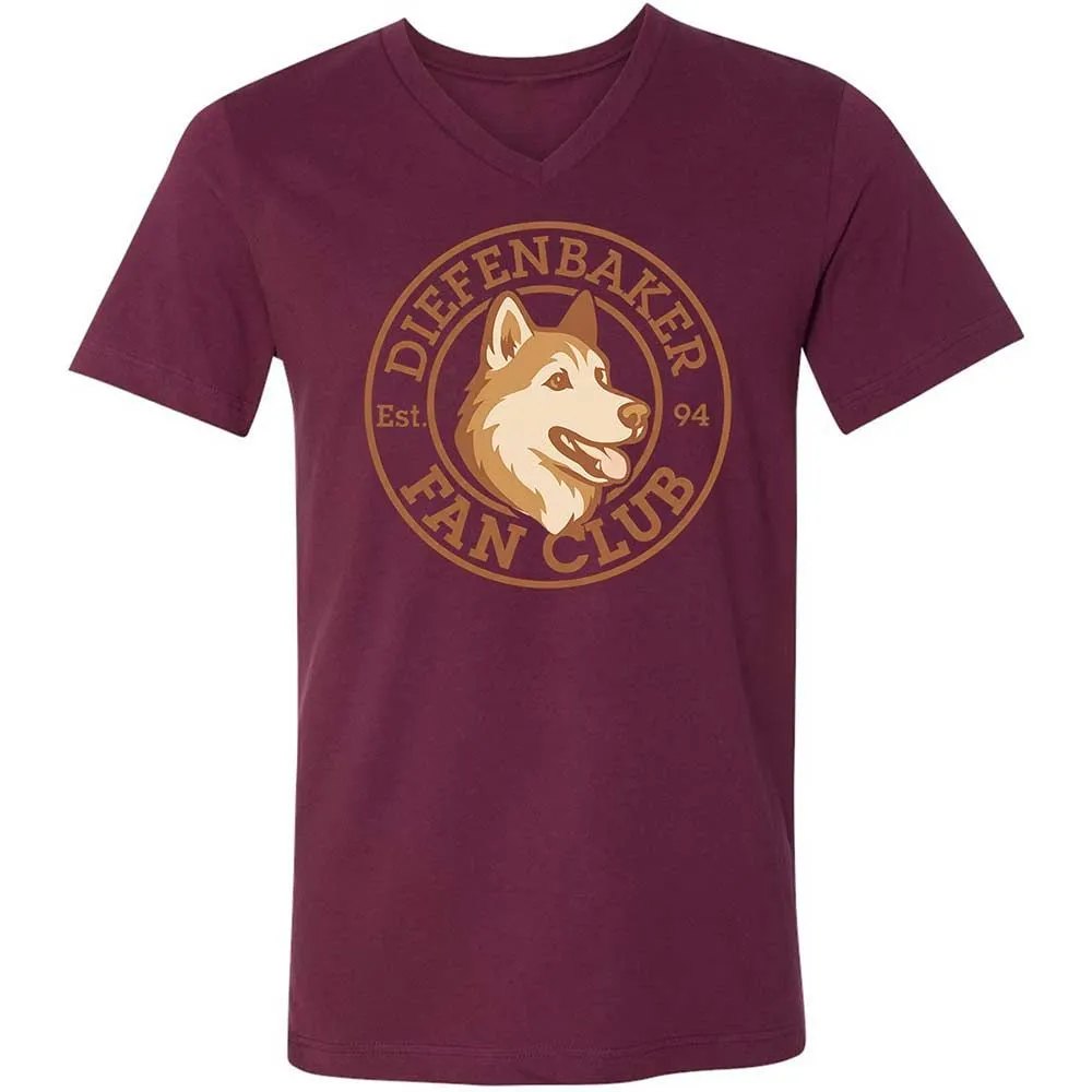 Unisex V-Neck T-Shirt - RFMCS77Z - Maroon - 14