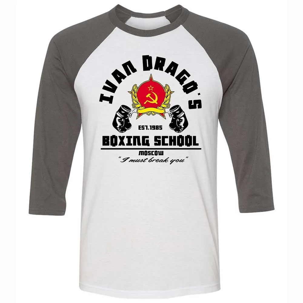 Unisex 3/4 Baseball Tee - 9L4F8MPM - White/Asphalt - 2