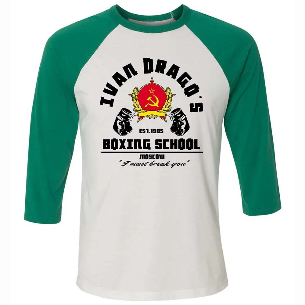 Unisex 3/4 Baseball Tee - 9L4F8MPM - White/Kelly - 6