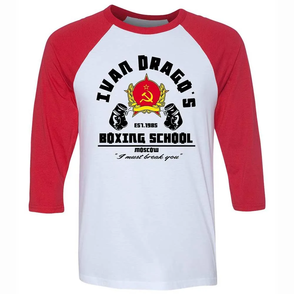 Unisex 3/4 Baseball Tee - 9L4F8MPM - White/Red - 9